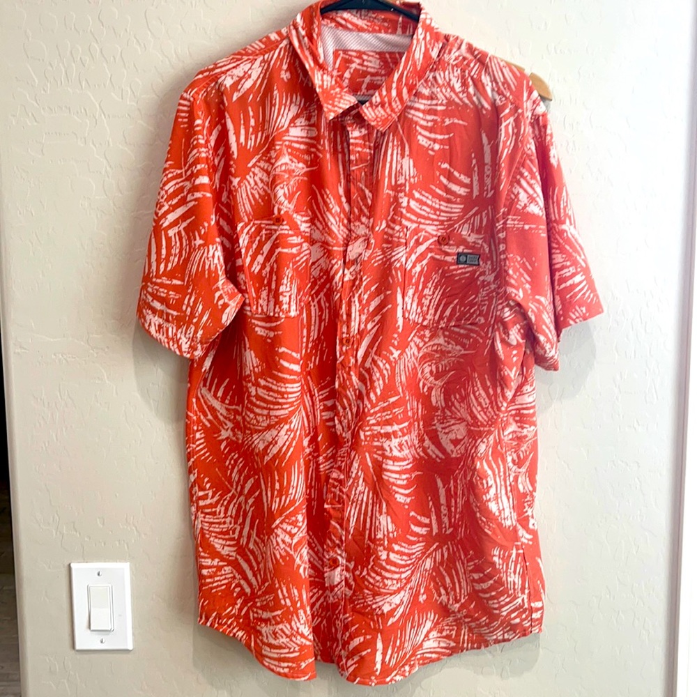 Salty Crew Orange Button Up LIGHTWEIGHT